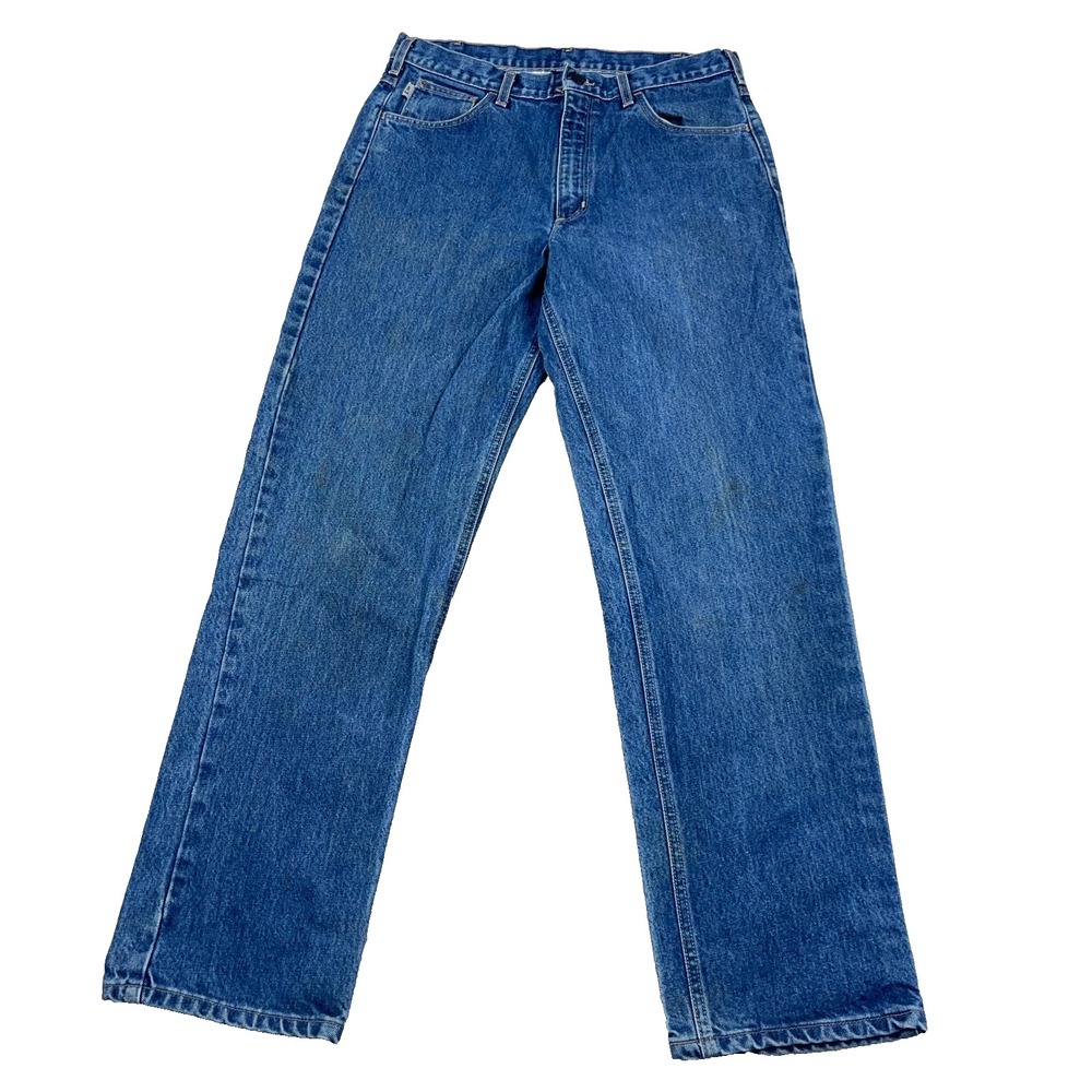 Carhartt FR Jeans Mens 36x34 Relaxed Fit Flame Resistant Denim Distressed Stains
